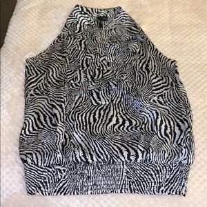 Black & White Zebra Print Blouse